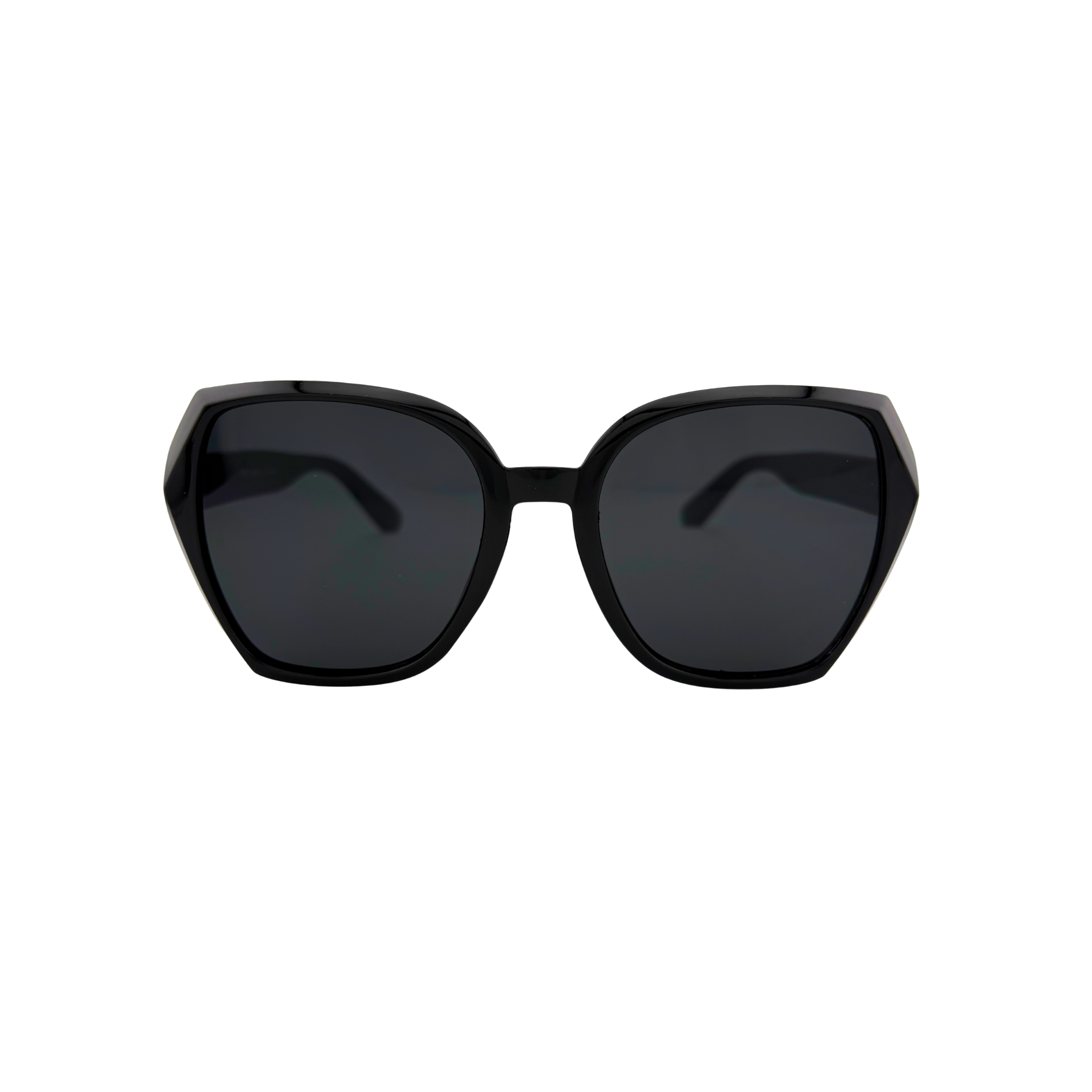 Black sunglasses on a white background