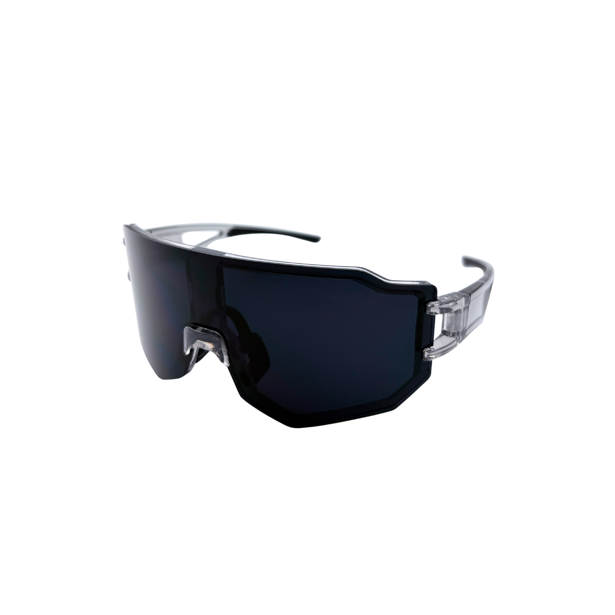 Sports sunglasses with crystal grey frame