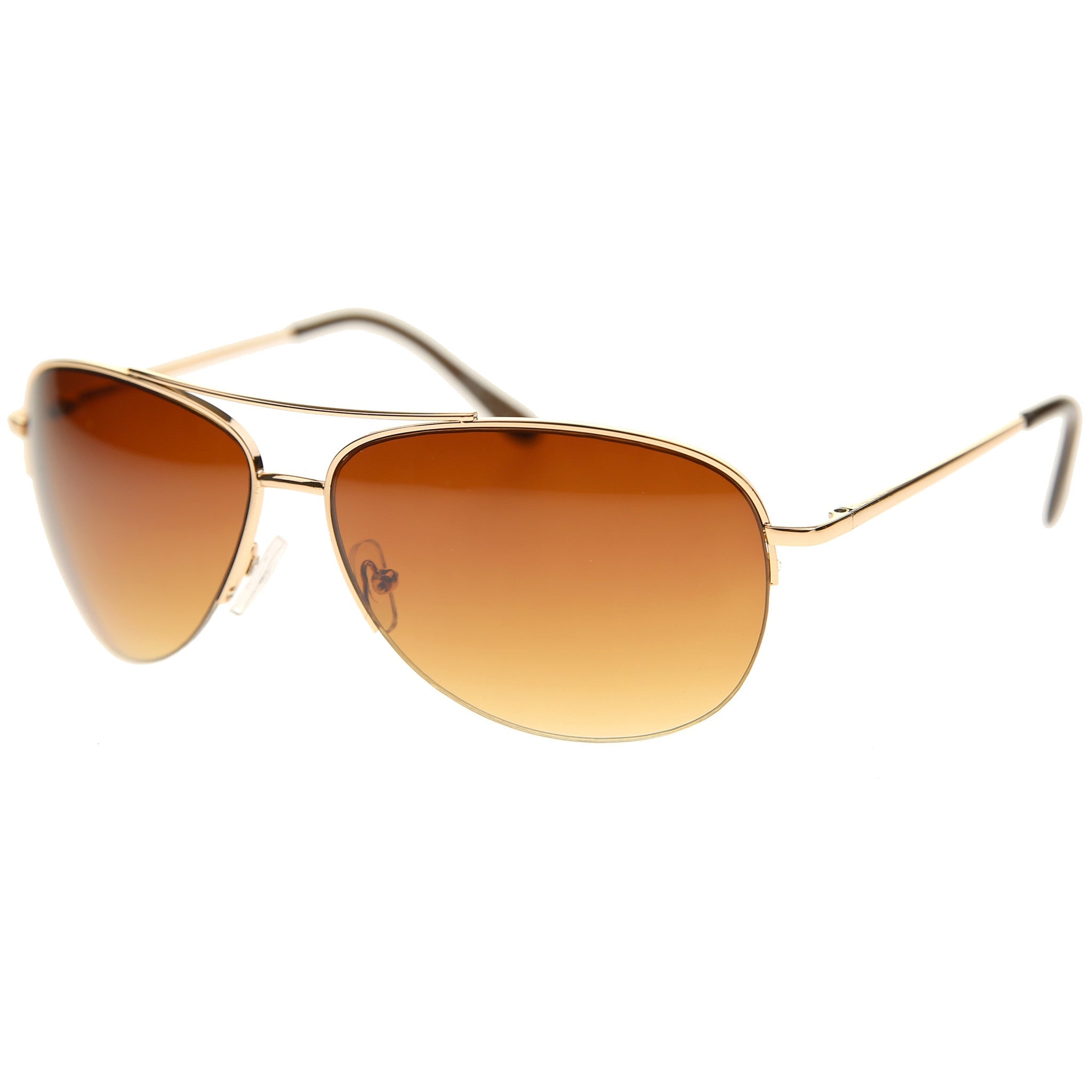 Stylish aviator sunglasses with metal frame and tinted lenses for a trendy, classic look.