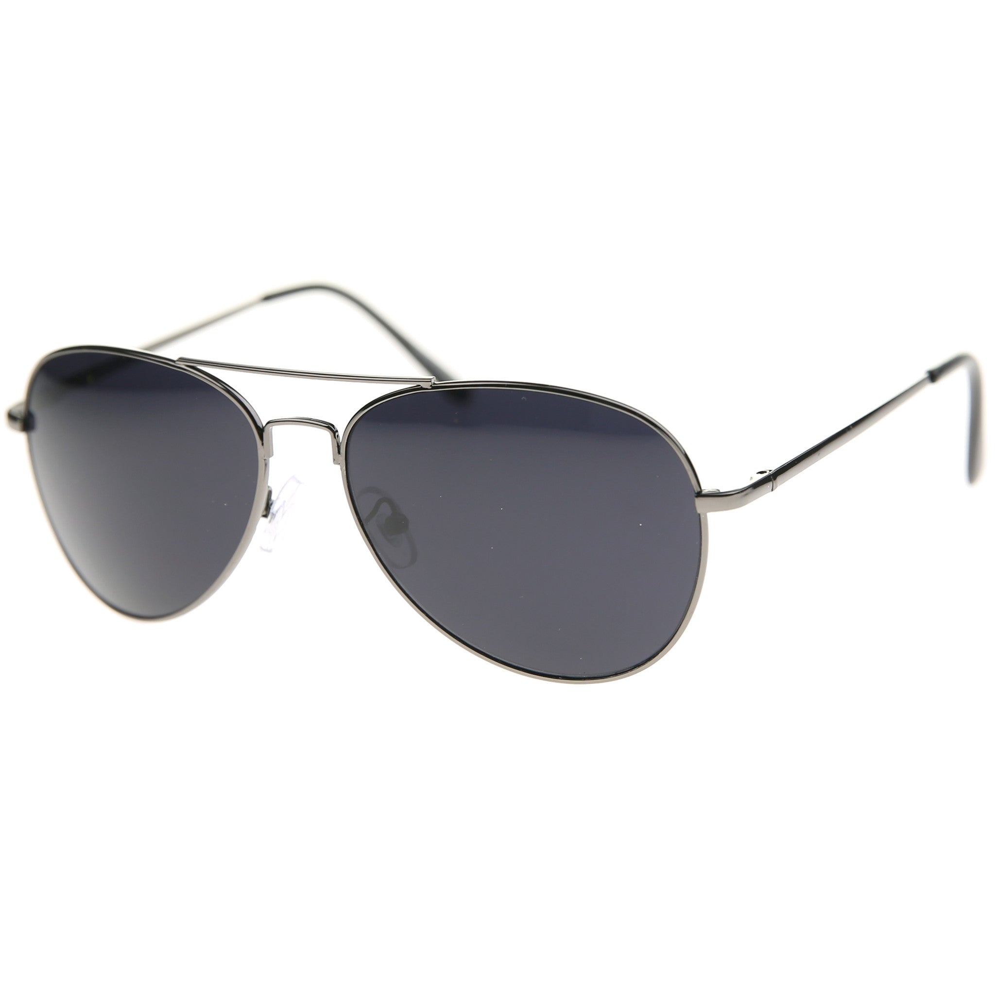 Stylish aviator sunglasses with metal frame and tinted lenses for a trendy, classic look.