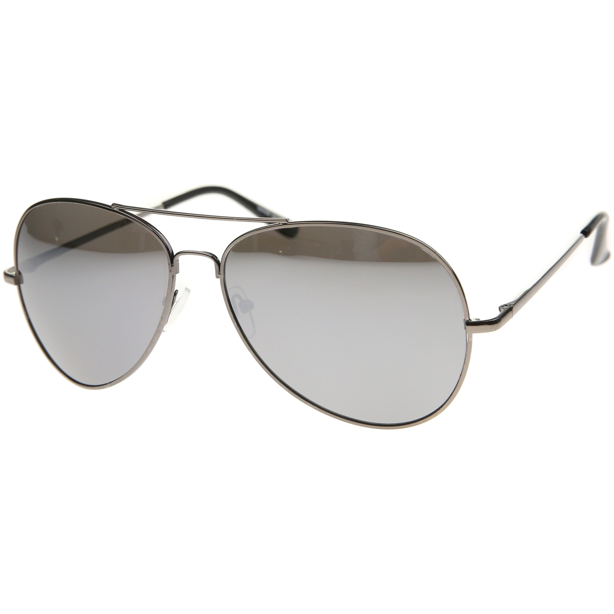 Stylish aviator sunglasses with metal frame and tinted lenses for a trendy, classic look.
