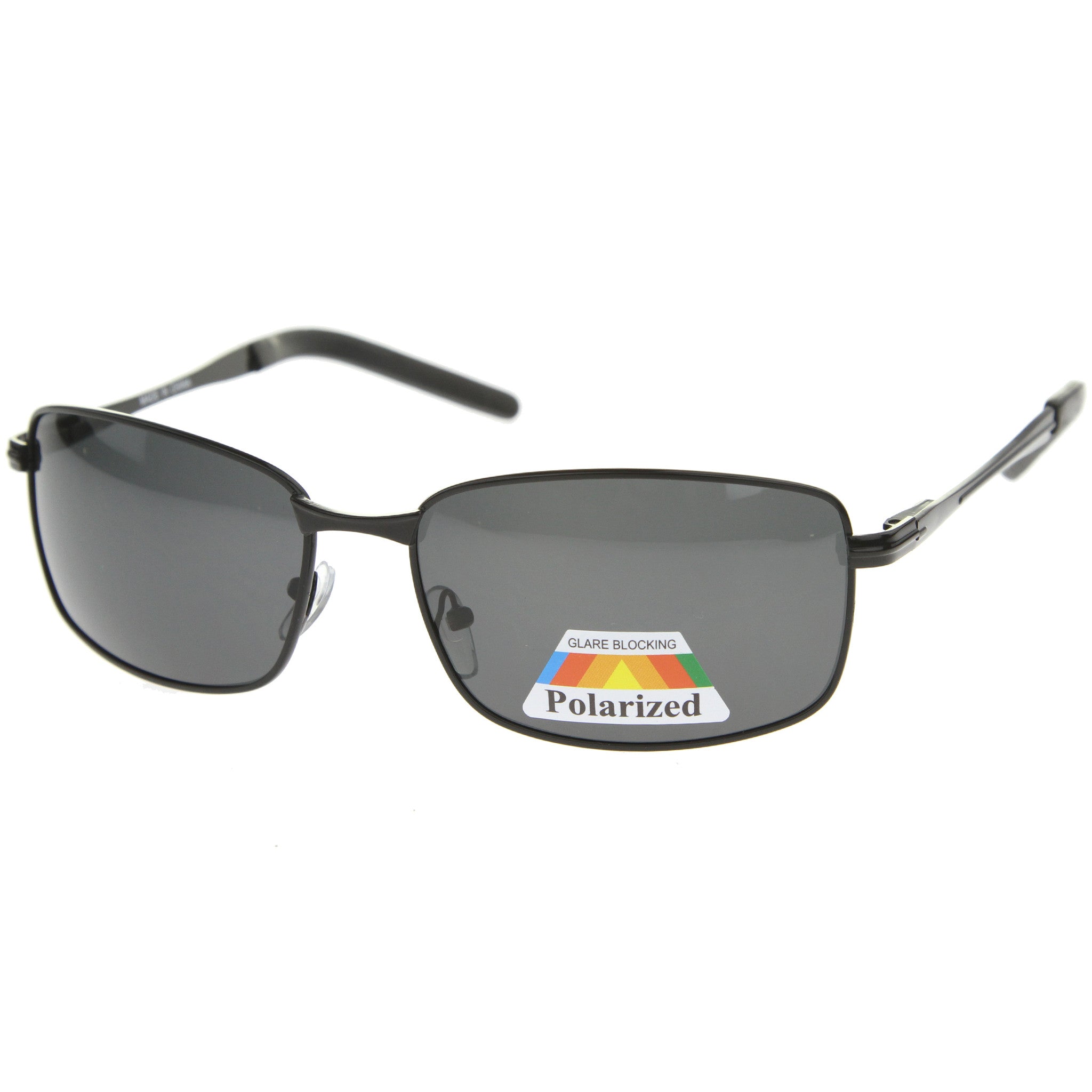 Polarized sunglasses with a sleek frame and advanced lenses, reducing glare and providing superior UV protection for clear vision and comfort.