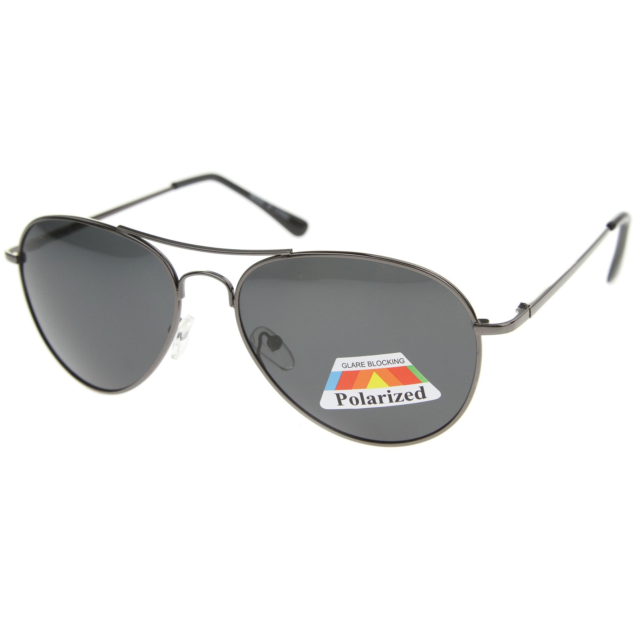 Polarized sunglasses with a sleek frame and advanced lenses, reducing glare and providing superior UV protection for clear vision and comfort.