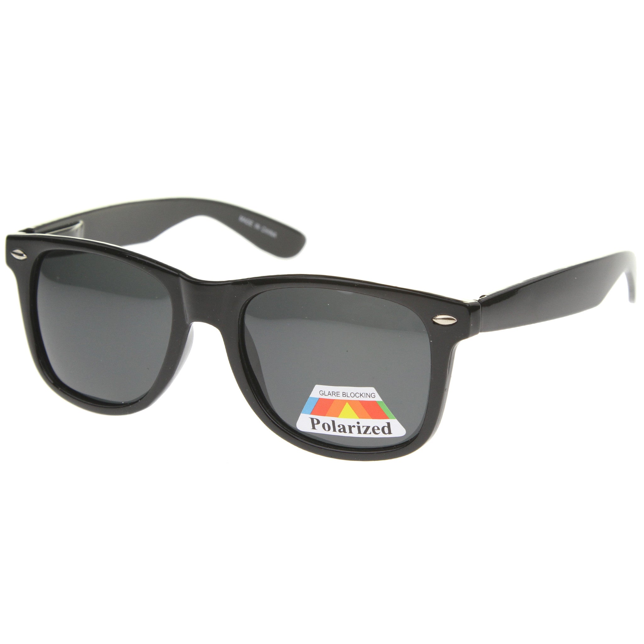Polarized sunglasses with a sleek frame and advanced lenses, reducing glare and providing superior UV protection for clear vision and comfort.