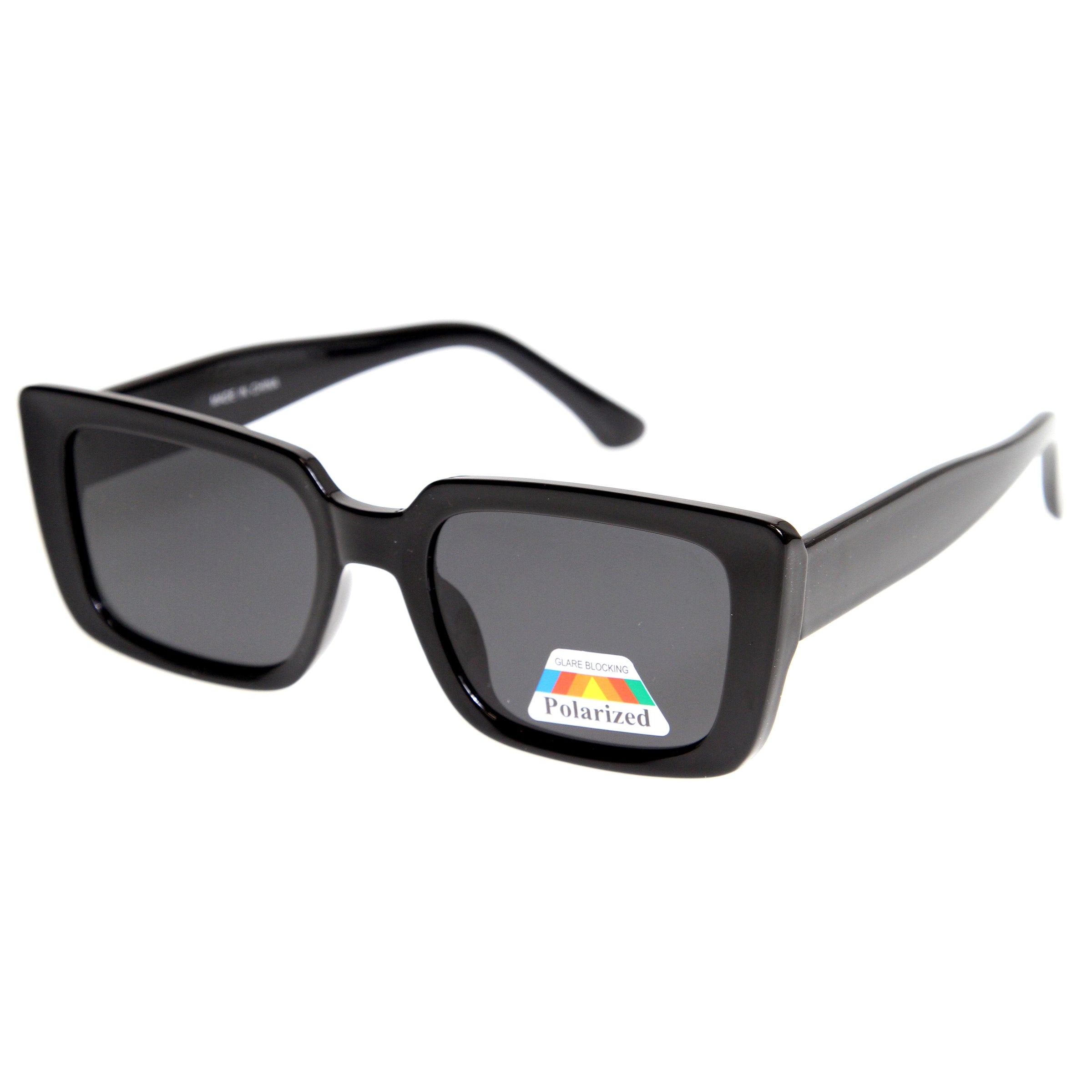Polarized sunglasses with a sleek frame and advanced lenses, reducing glare and providing superior UV protection for clear vision and comfort.