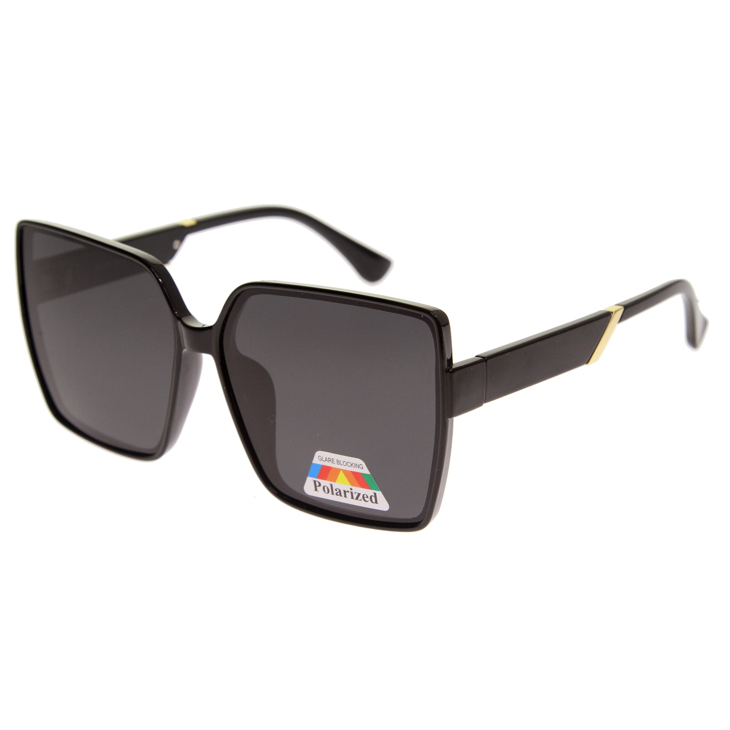 Polarized sunglasses with a sleek frame and advanced lenses, reducing glare and providing superior UV protection for clear vision and comfort.