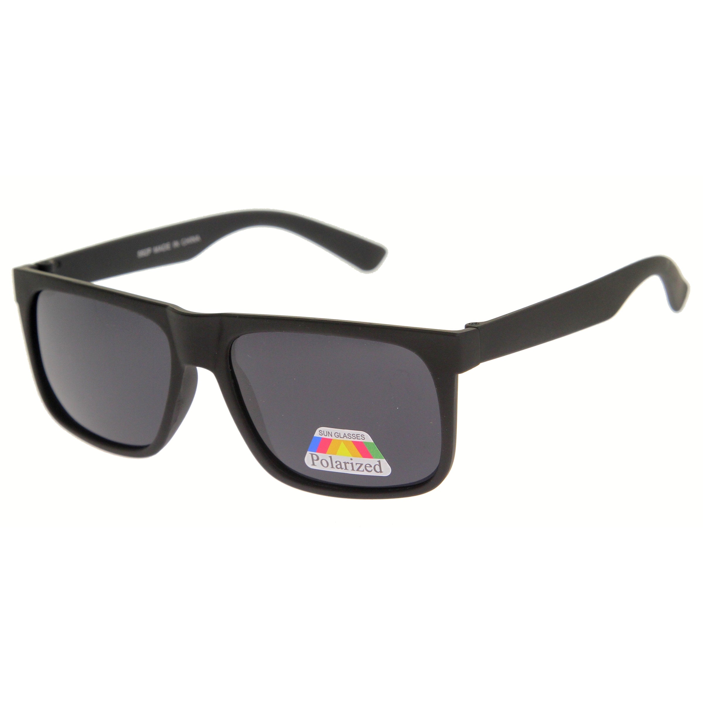 Polarized sunglasses with a sleek frame and advanced lenses, reducing glare and providing superior UV protection for clear vision and comfort.