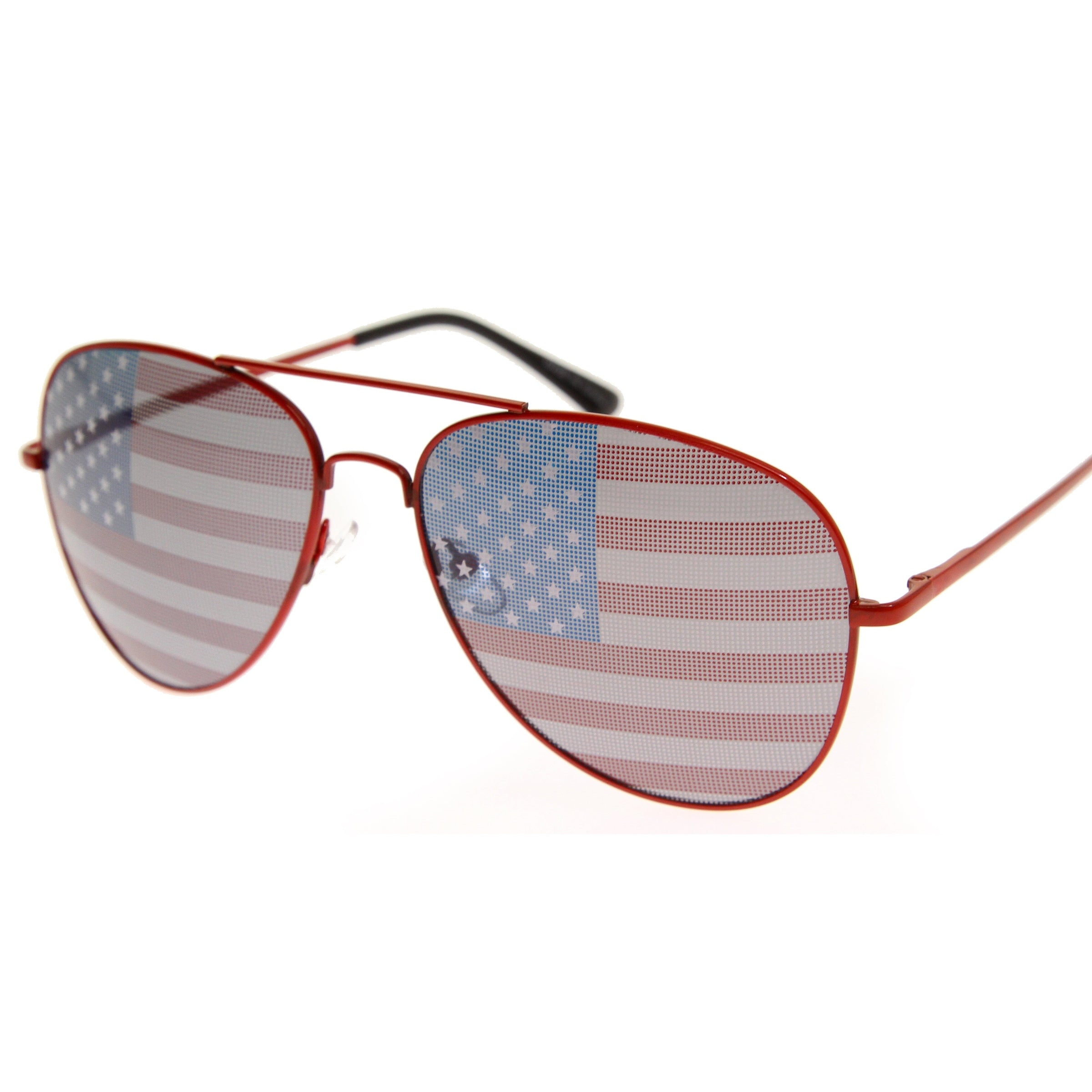 Stylish aviator sunglasses with metal frame and tinted lenses for a trendy, classic look.
