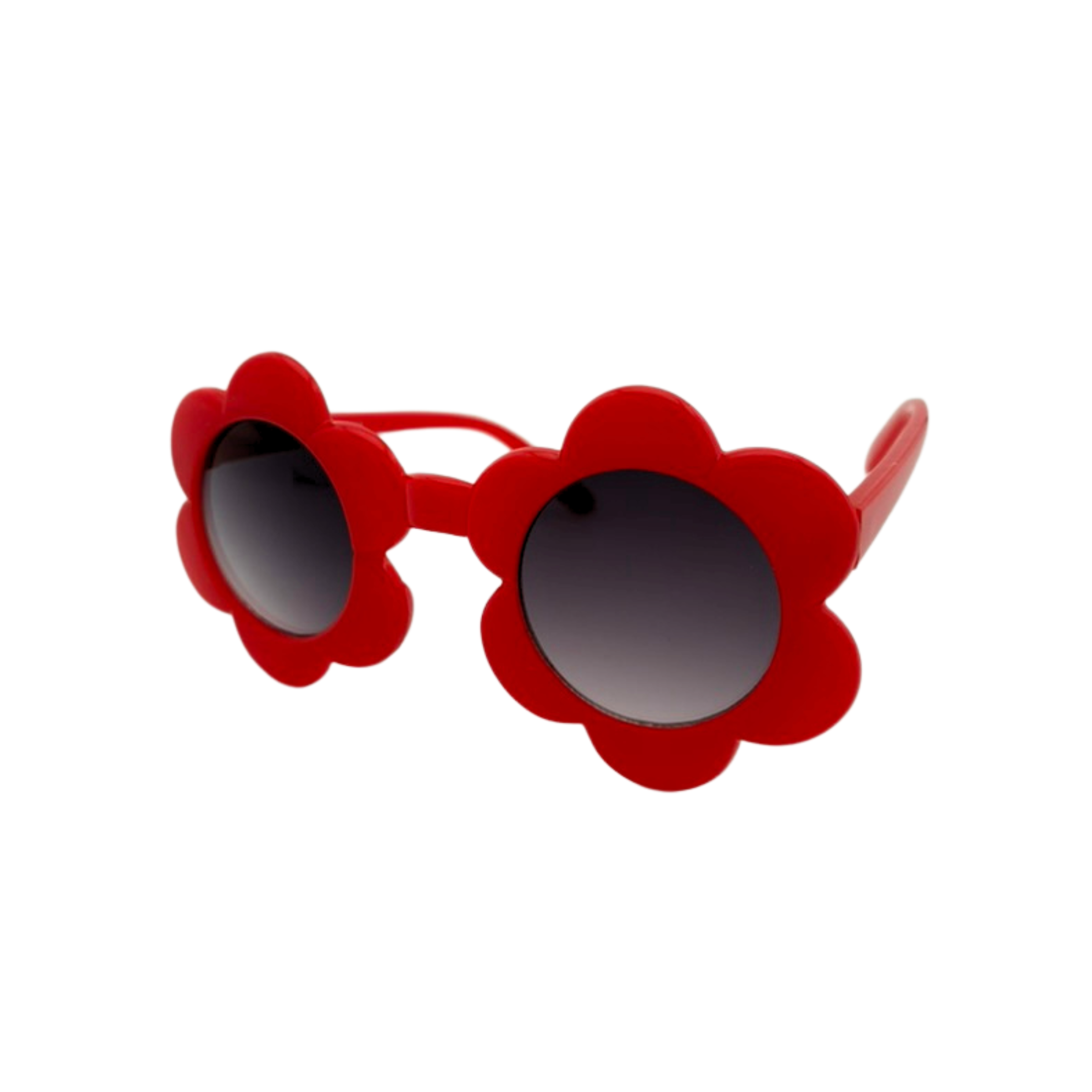 Assorted kids flower sunglasses with gradient smoke lenses 