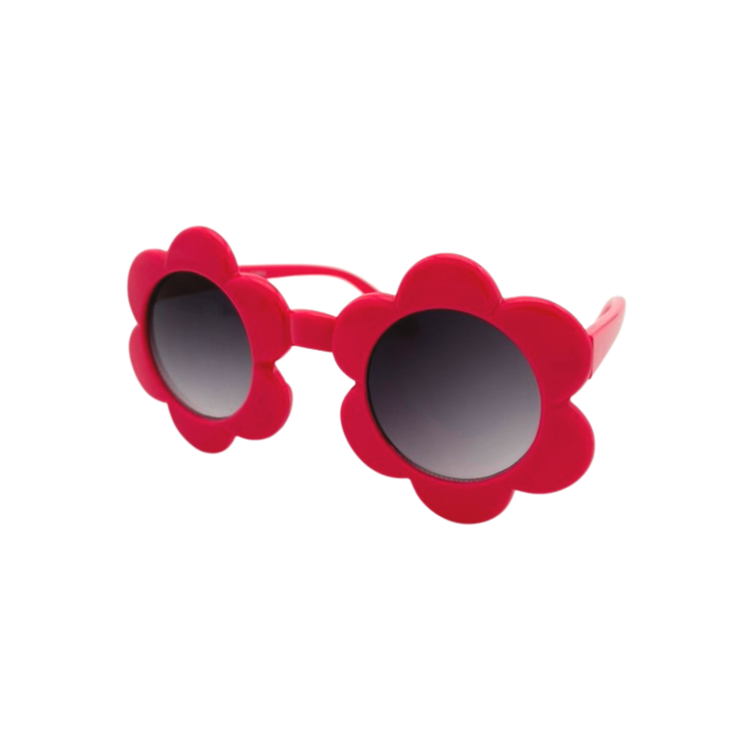 Assorted kids flower sunglasses with gradient smoke lenses 