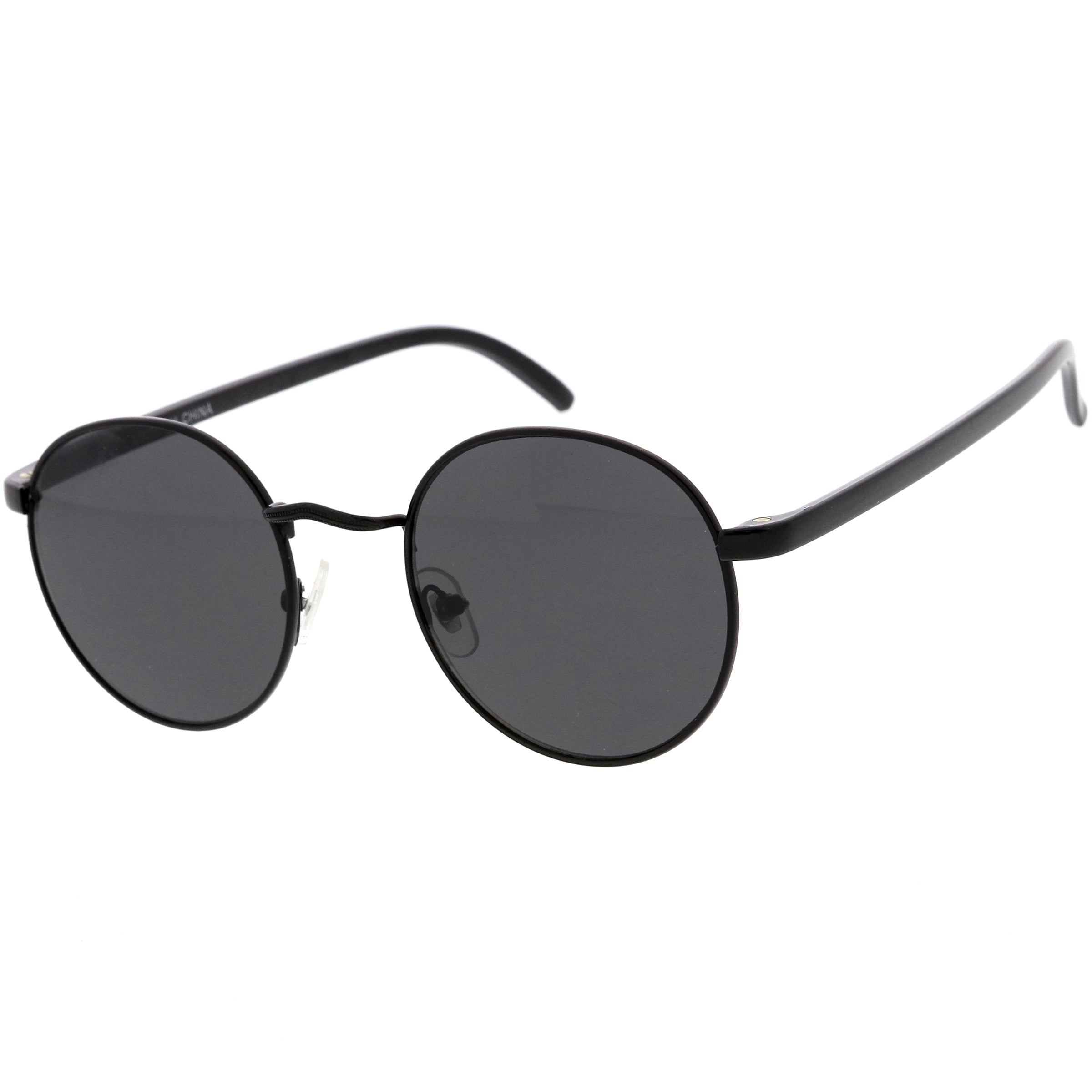 Stylish aviator sunglasses with metal frame and tinted lenses for a trendy, classic look.