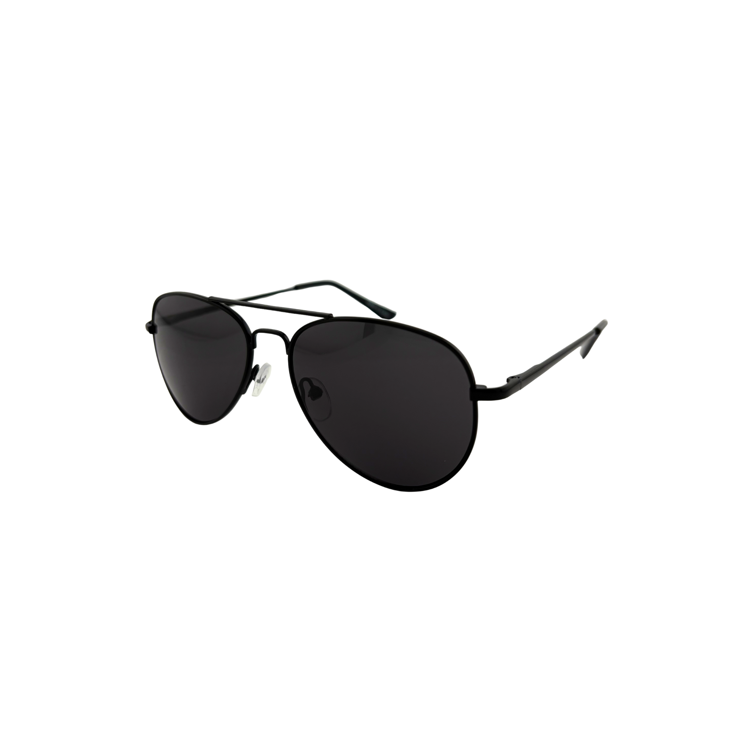 Black sunglasses on a white background