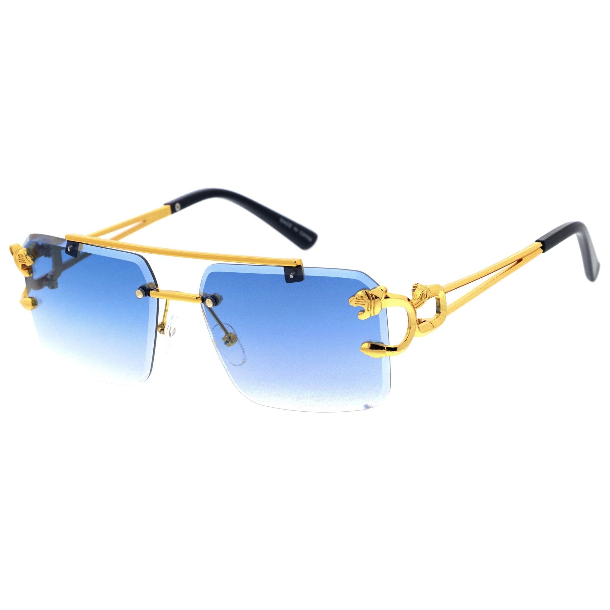 Metal sunglasses for men with a clean design and comfortable fit.