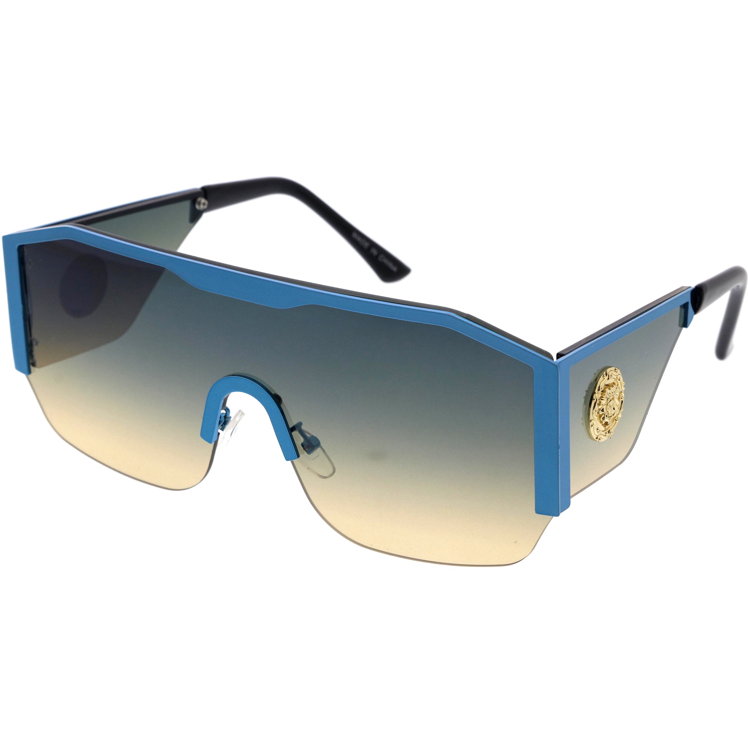 Stylish sunglasses with a sleek frame and tinted lenses, offering UV protection and a fashionable look.