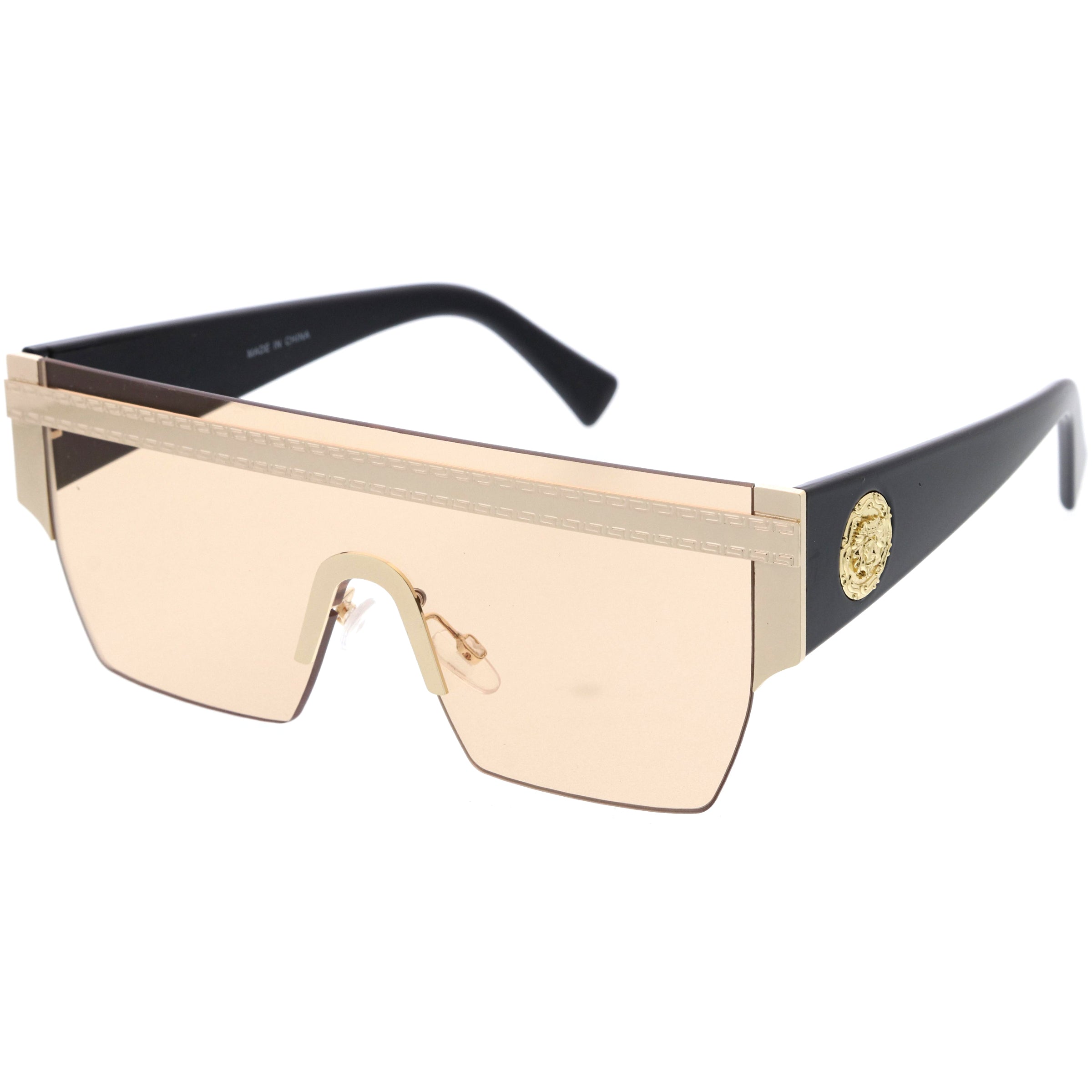 Stylish sunglasses with a sleek frame and tinted lenses, offering UV protection and a fashionable look.