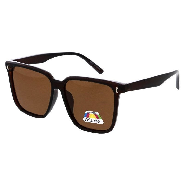 Polarized sunglasses with a sleek frame and advanced lenses, reducing glare and providing superior UV protection for clear vision and comfort.