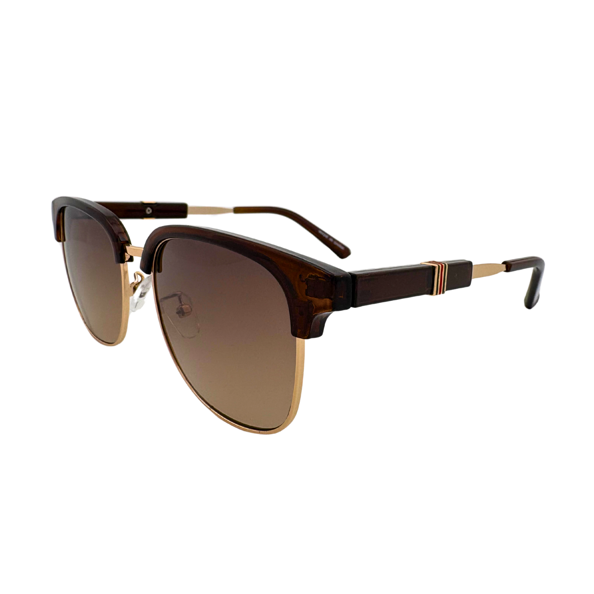 Stylish sunglasses with a sleek frame and tinted lenses, providing UV protection and a fashionable look for any occasion.