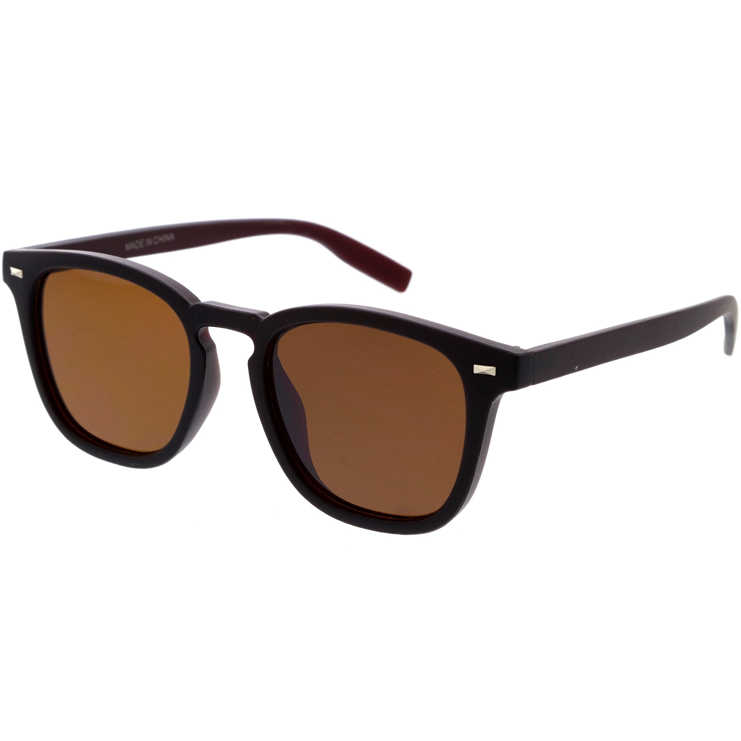 Plastic sunglasses for men with a clean design and comfortable fit.