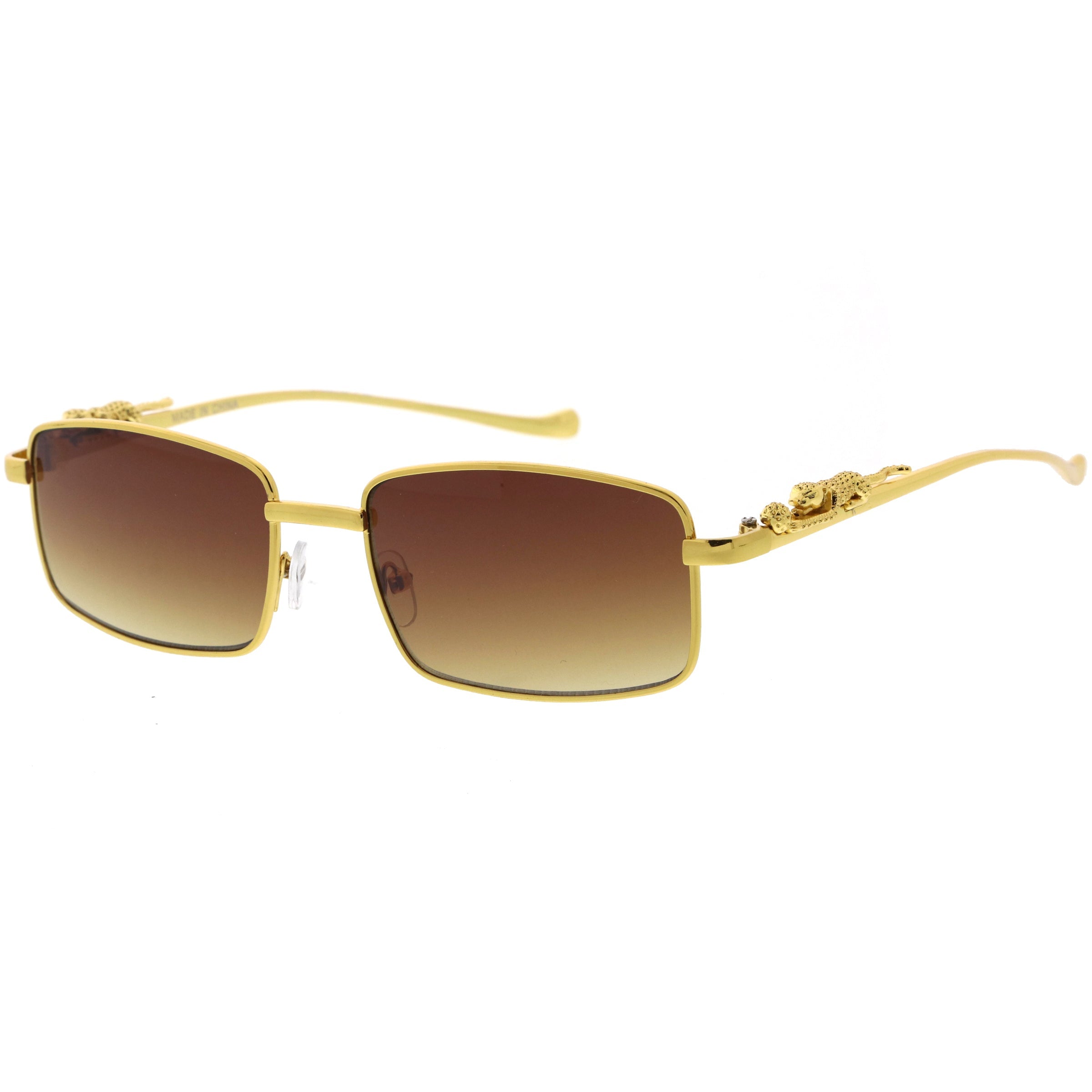 Metal sunglasses for men with a clean design and comfortable fit.