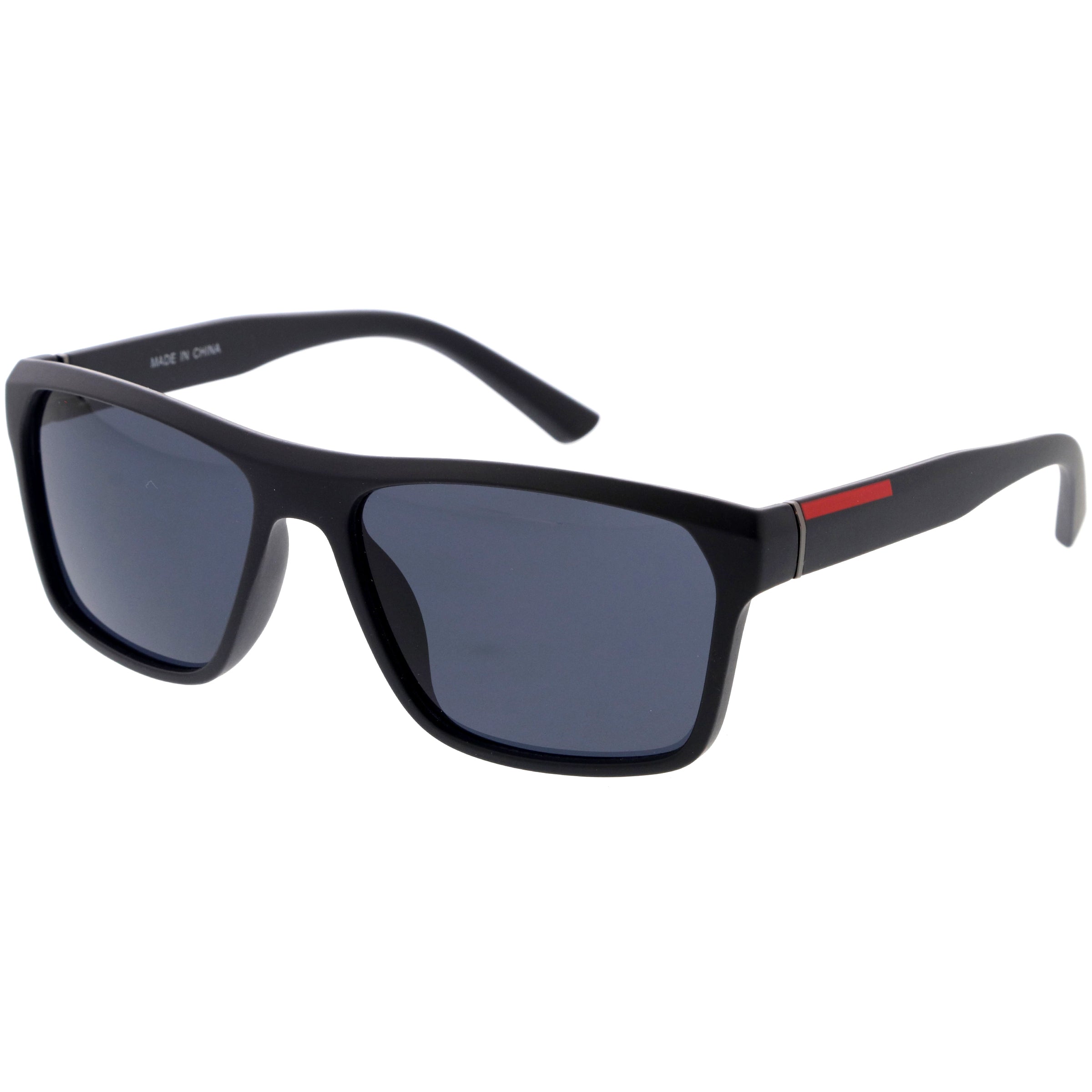 Plastic sunglasses for men with a clean design and comfortable fit.