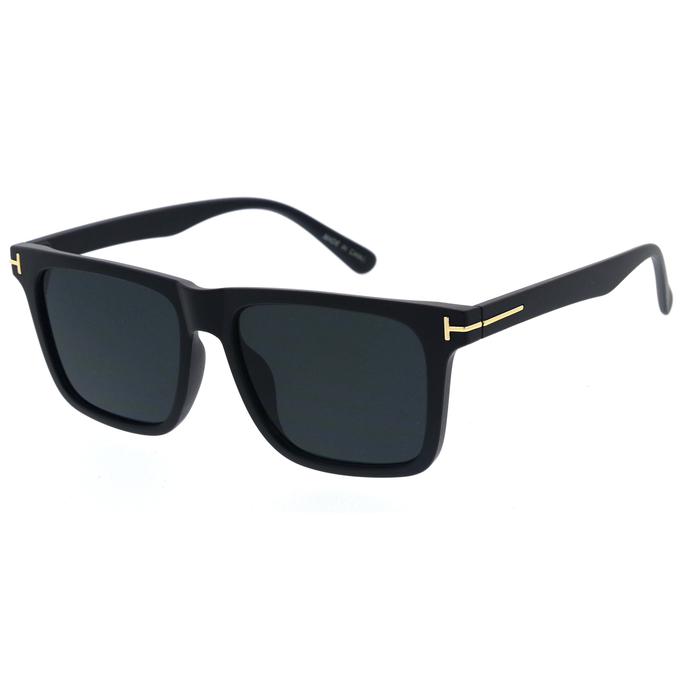 Plastic sunglasses for men with a clean design and comfortable fit.