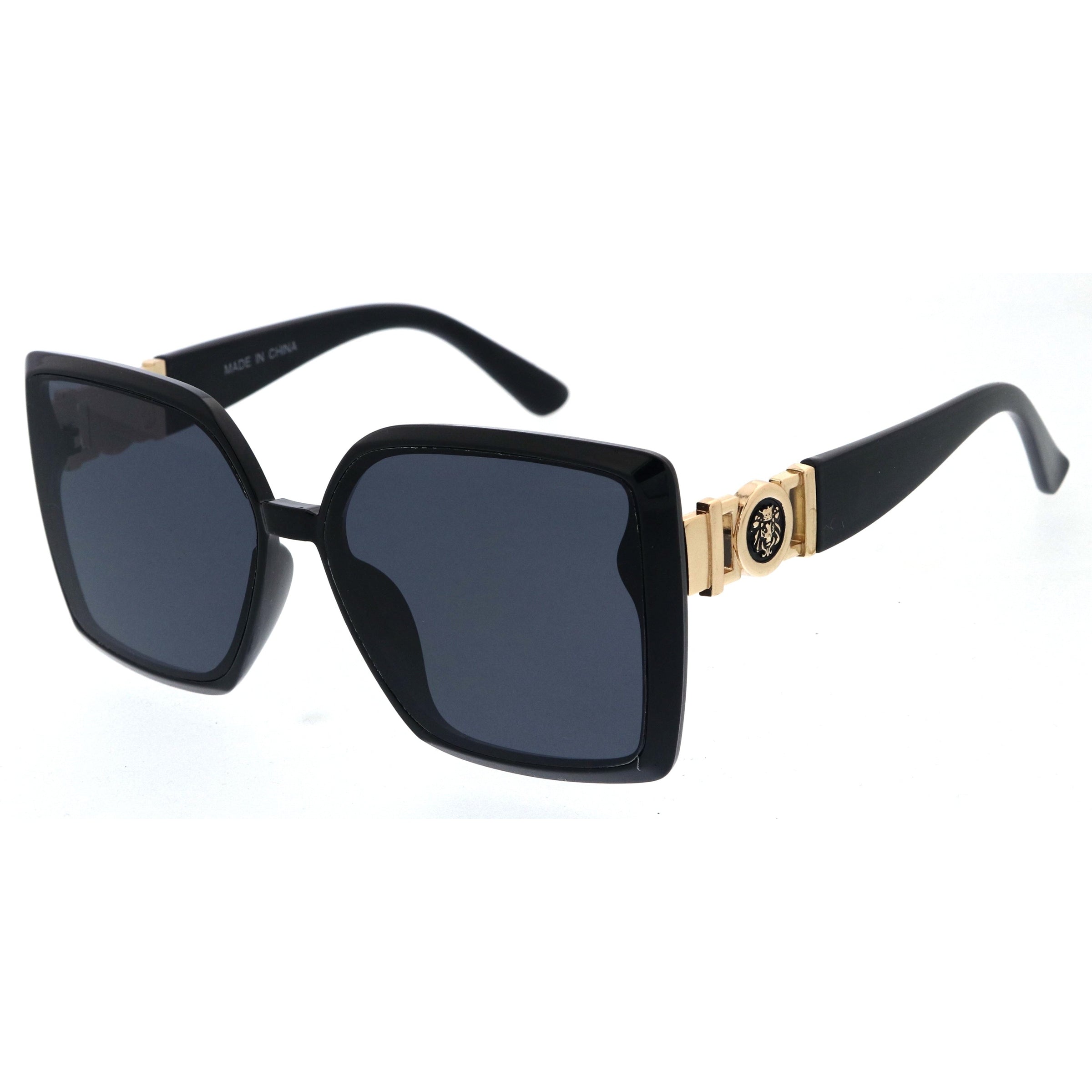 Stylish sunglasses with a sleek frame and tinted lenses, offering UV protection and a fashionable look.