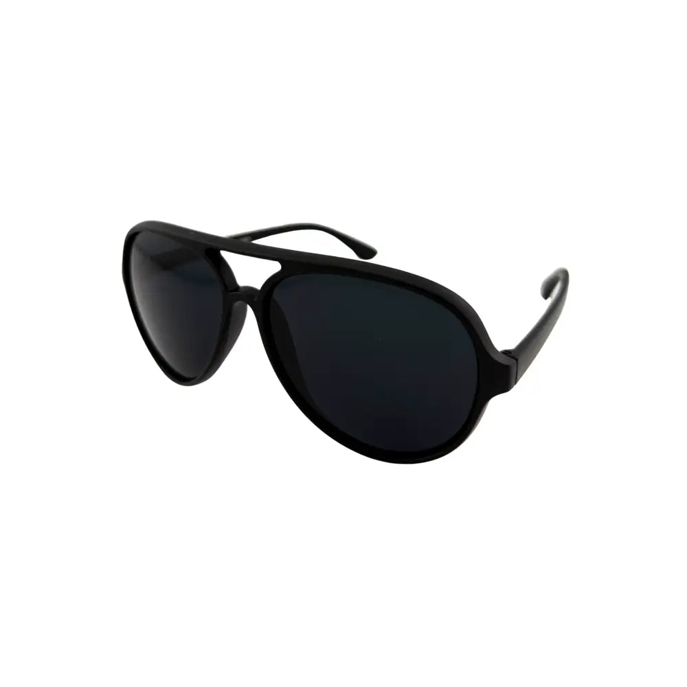 Black sunglasses on a white background
