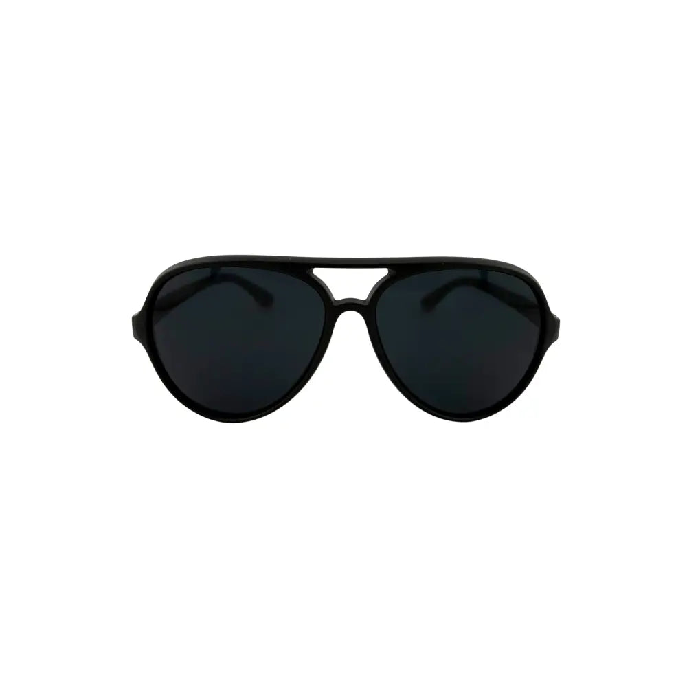 Black sunglasses on a white background