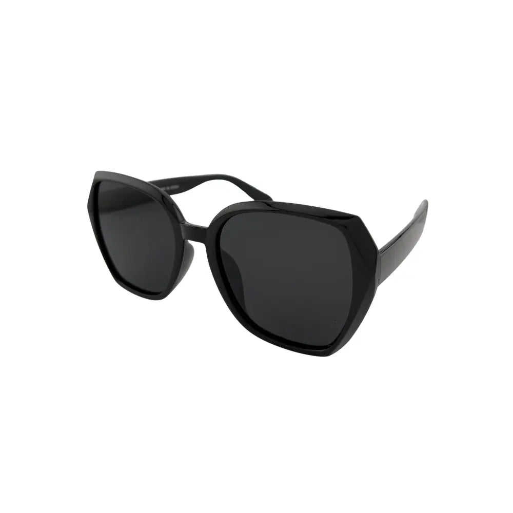 Black sunglasses on a white background