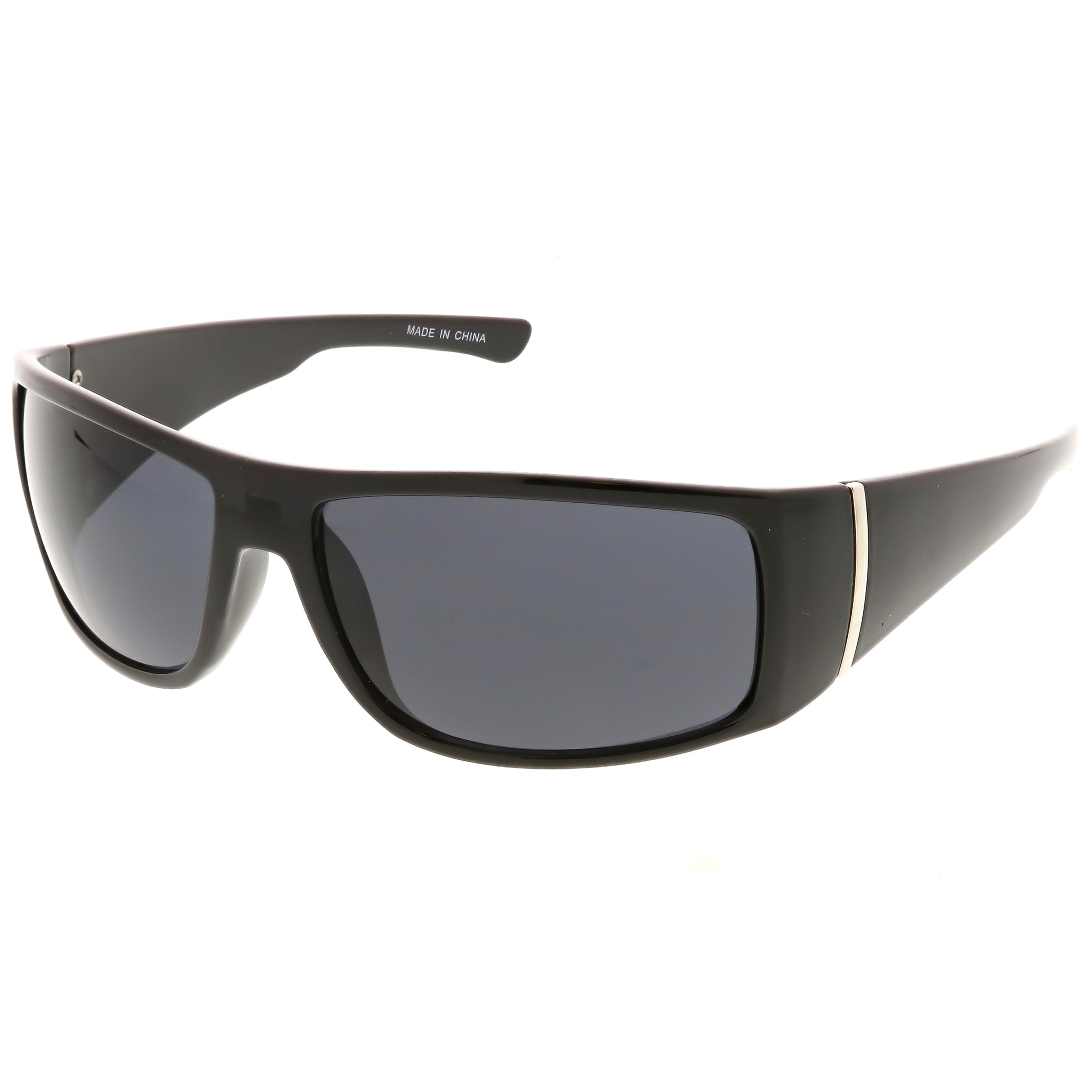 Plastic sunglasses for men with a clean design and comfortable fit.
