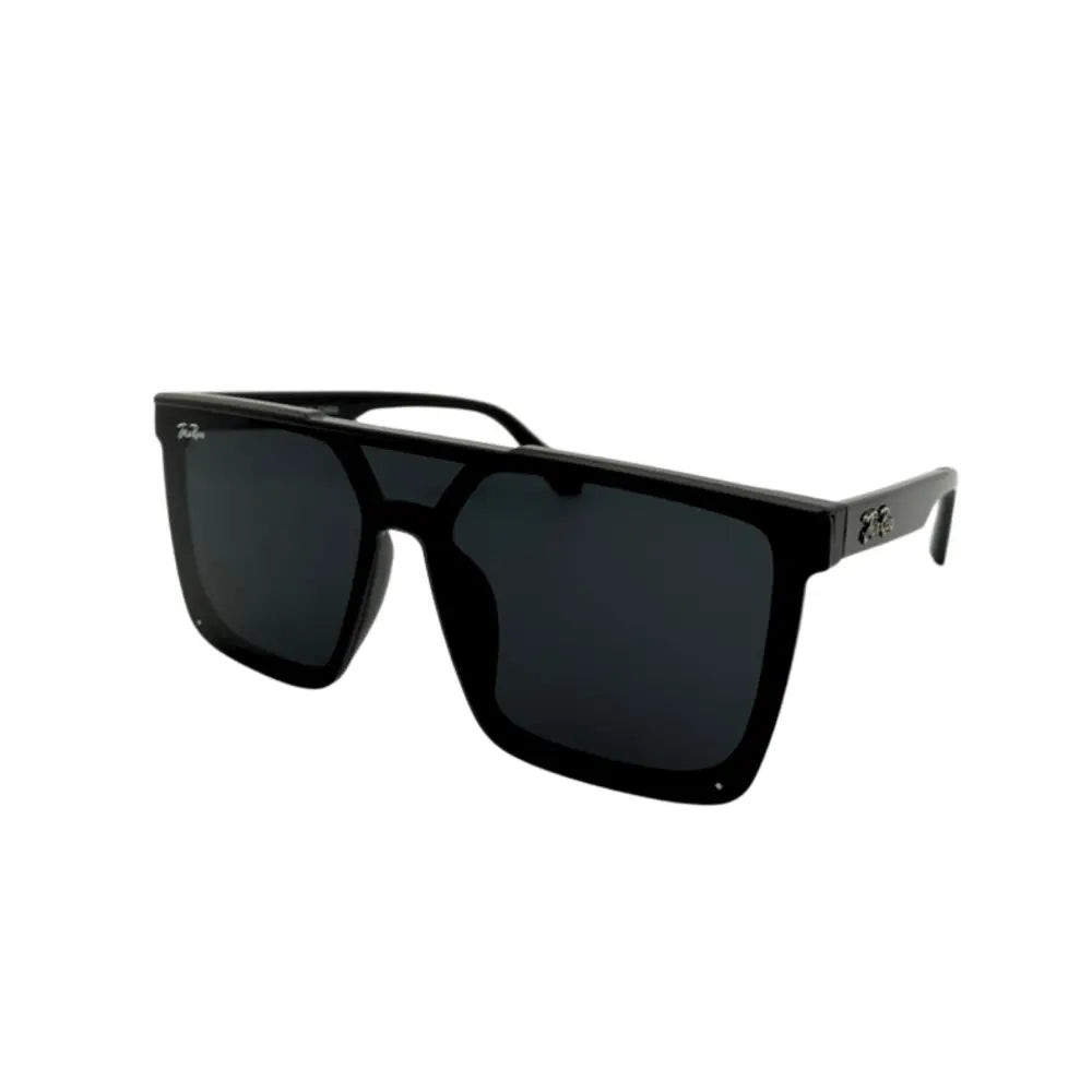Jr201 set of 12 black rectangular sunglasses with dark gray lenses and a sleek modern design