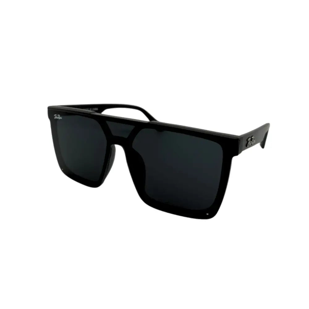 Black rectangular sunglasses set of 12 with dark gray lenses and a sleek modern frame design