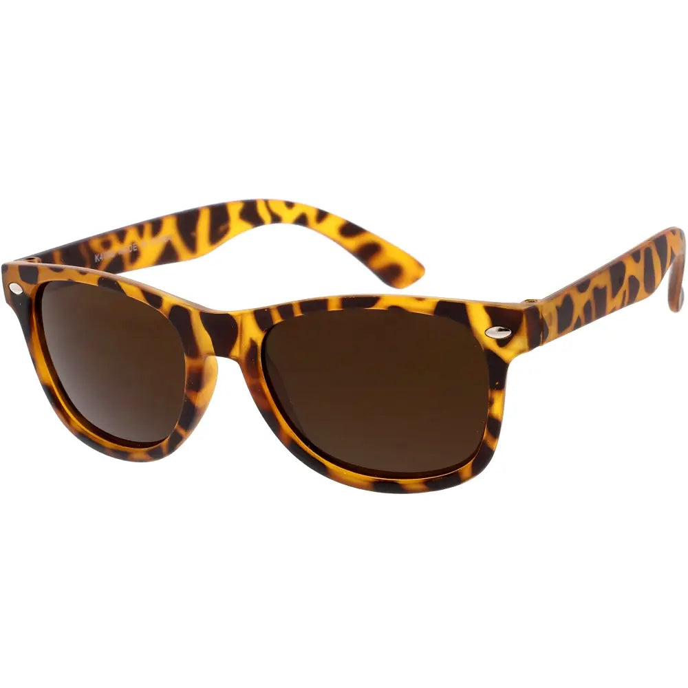 Gafas de sol de acetato carey con estampado de leopardo, montura redonda y lentes marrón oscuro, juego de 12 k409b