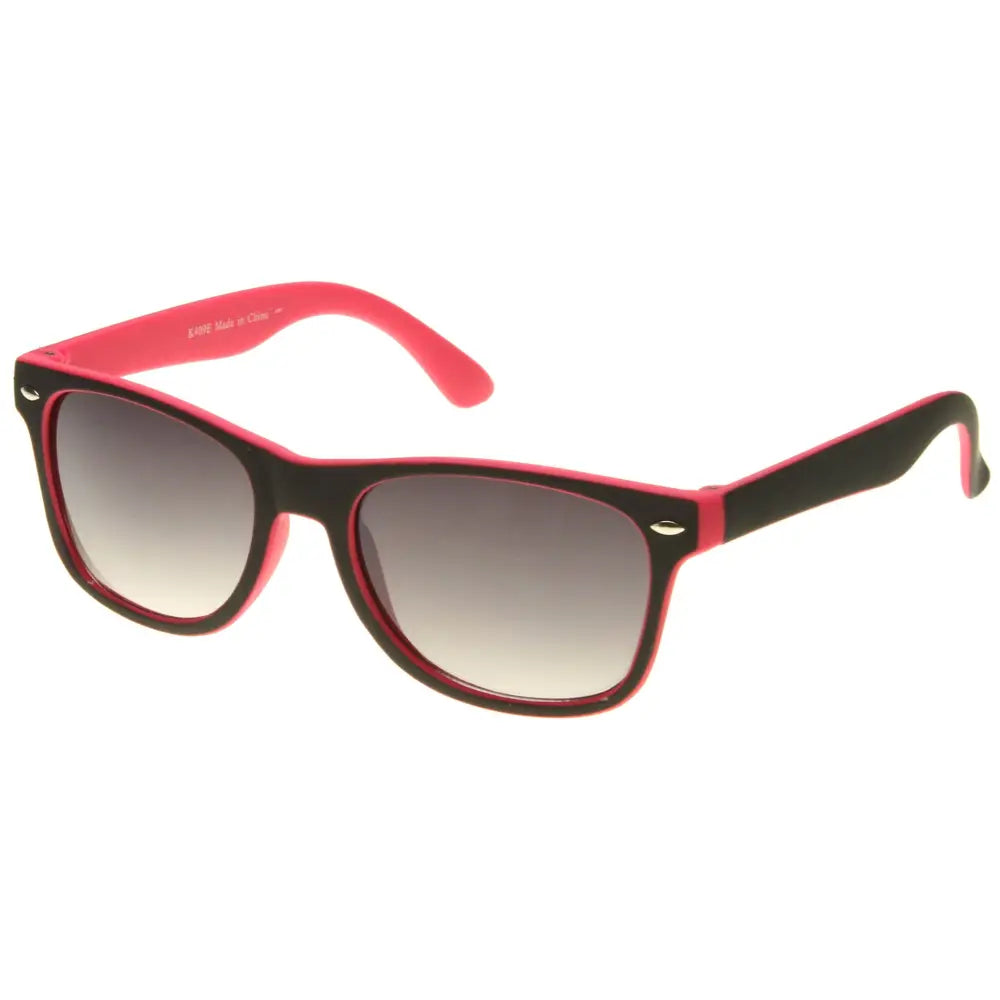 Colorful kids sunglasses with fun frames and protective lenses, perfect for outdoor play and sun protection