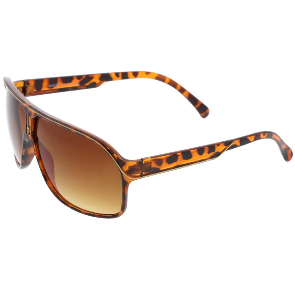 Aviator sunglasses set of 12 with tortoiseshell frames and gradient brown lenses model p1532