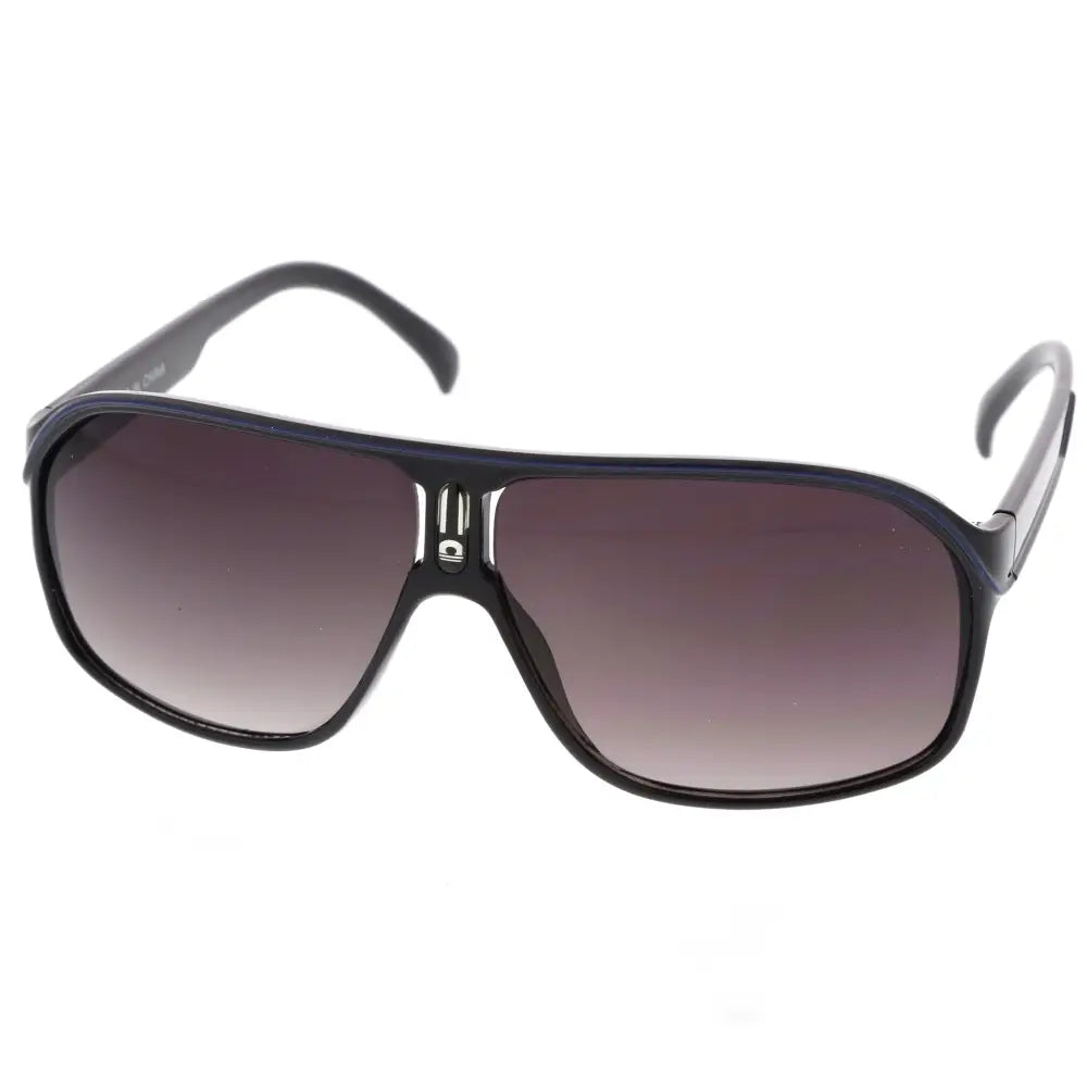 Set of 12 black aviator sunglasses with gradient brown lenses and sleek modern frame design