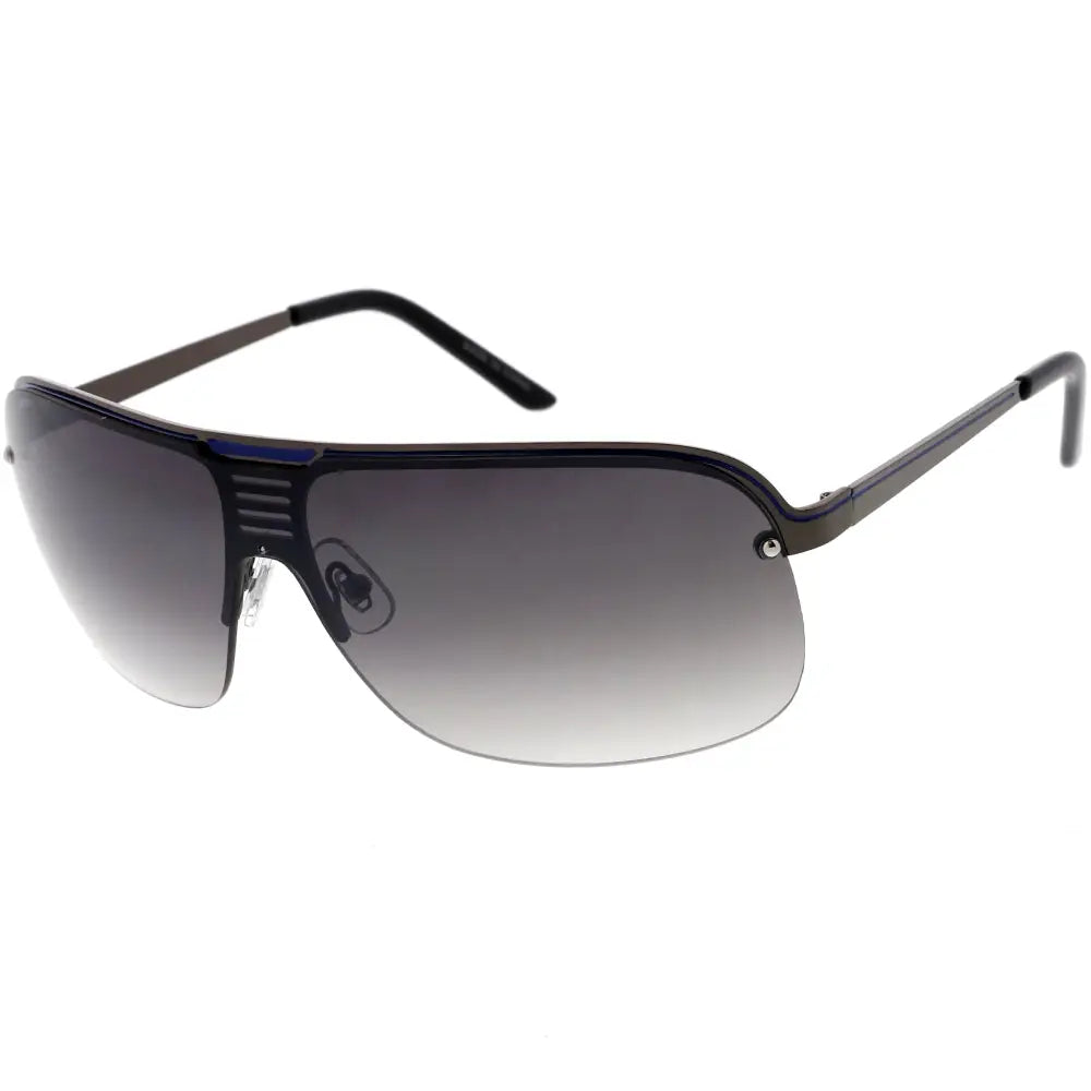Gafas de sol de metal para hombre con diseño limpio y ajuste cómodo.