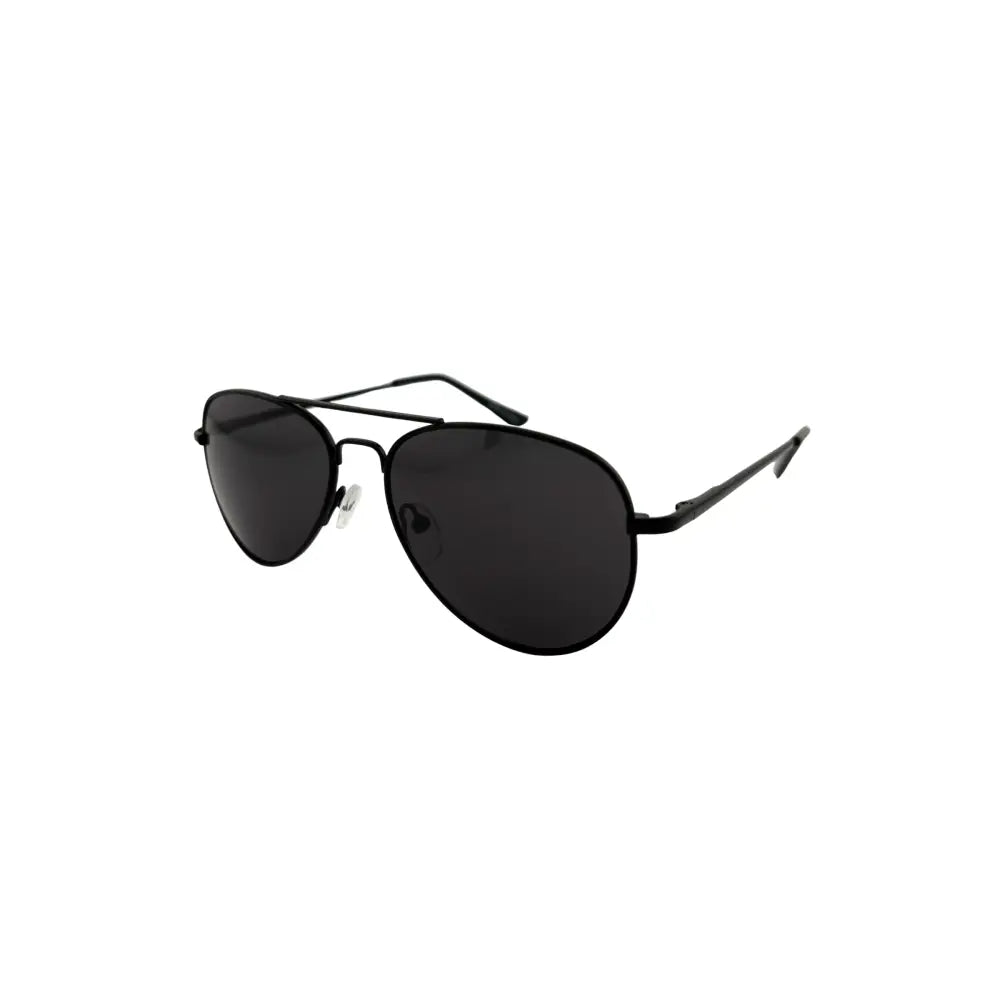 Black sunglasses on a white background