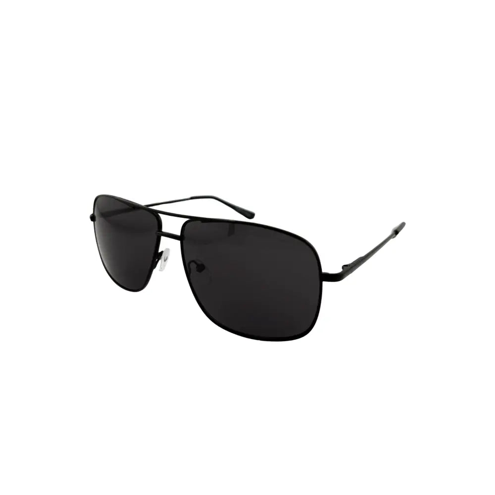 Black sunglasses on a white background