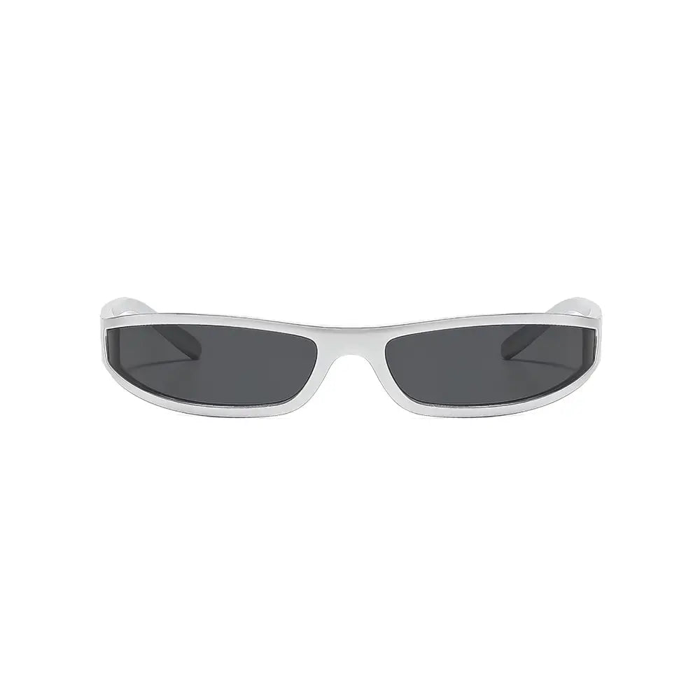 Silver-framed sunglasses with dark gray lenses and a sleek modern design in a set of 12 sa1283