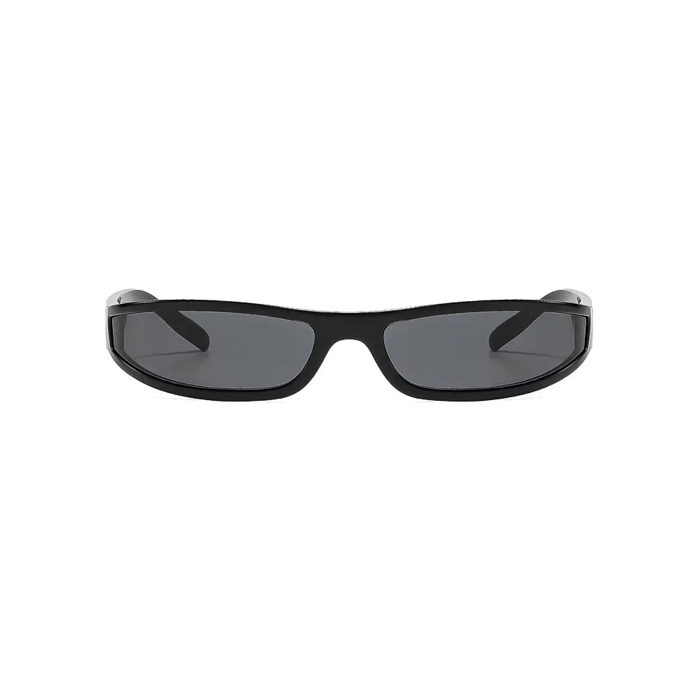 Black rectangular sunglasses with dark gray lenses and a sleek modern design in a set of 12 labeled SA1283