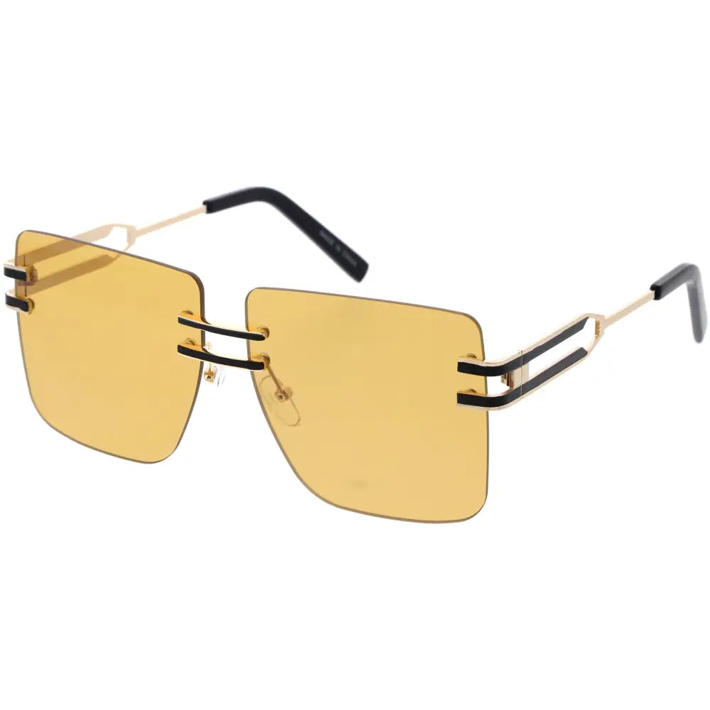 Gafas de sol de plástico para hombre con diseño limpio y ajuste cómodo.