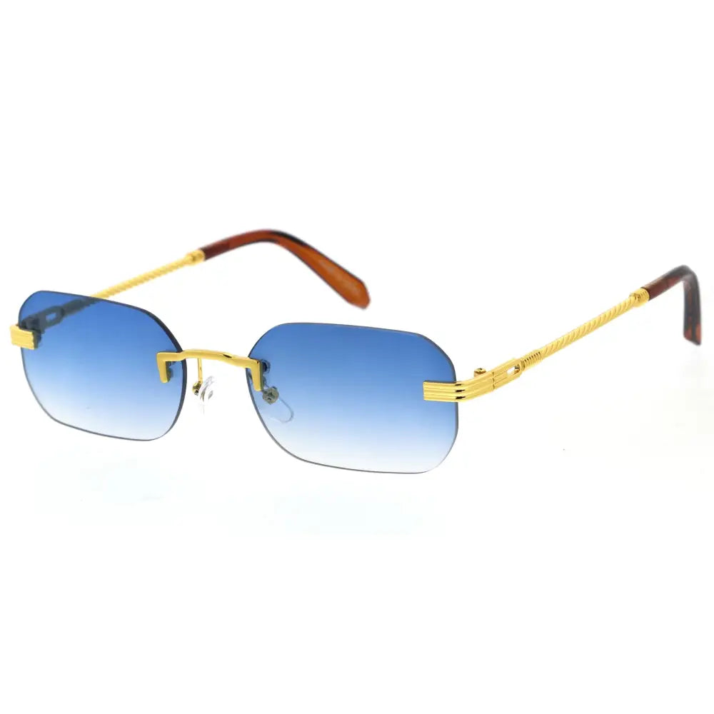 Gafas de sol de metal para hombre con diseño limpio y ajuste cómodo.