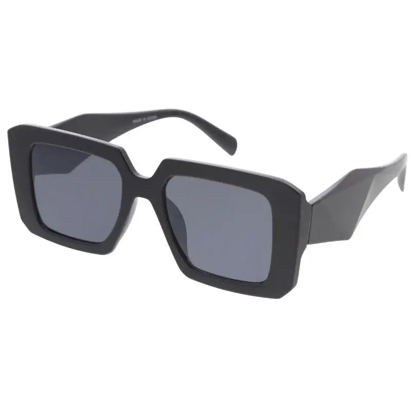 Gafas de sol de montura cuadrada negra con lentes gris oscuro y diseño moderno, juego de 12, producto sa844