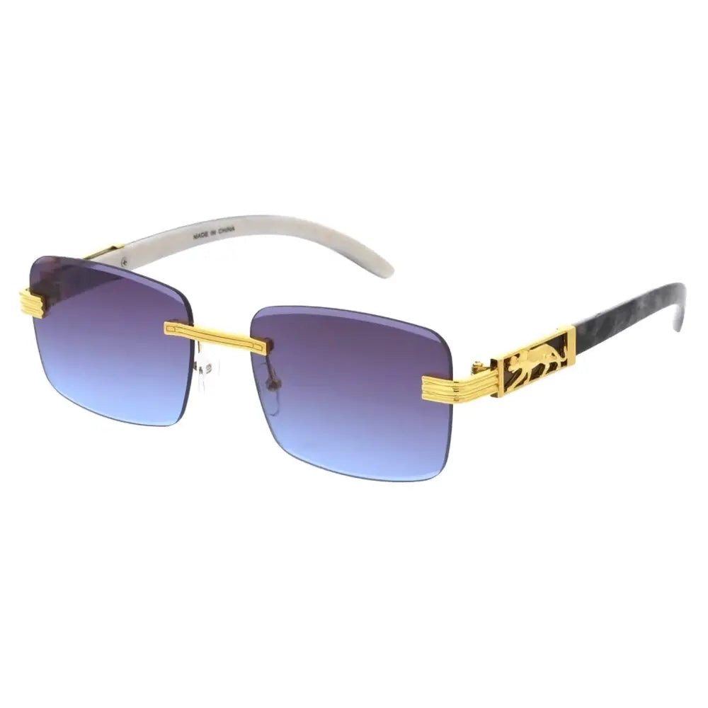 Gafas de sol de metal para hombre con diseño limpio y ajuste cómodo.