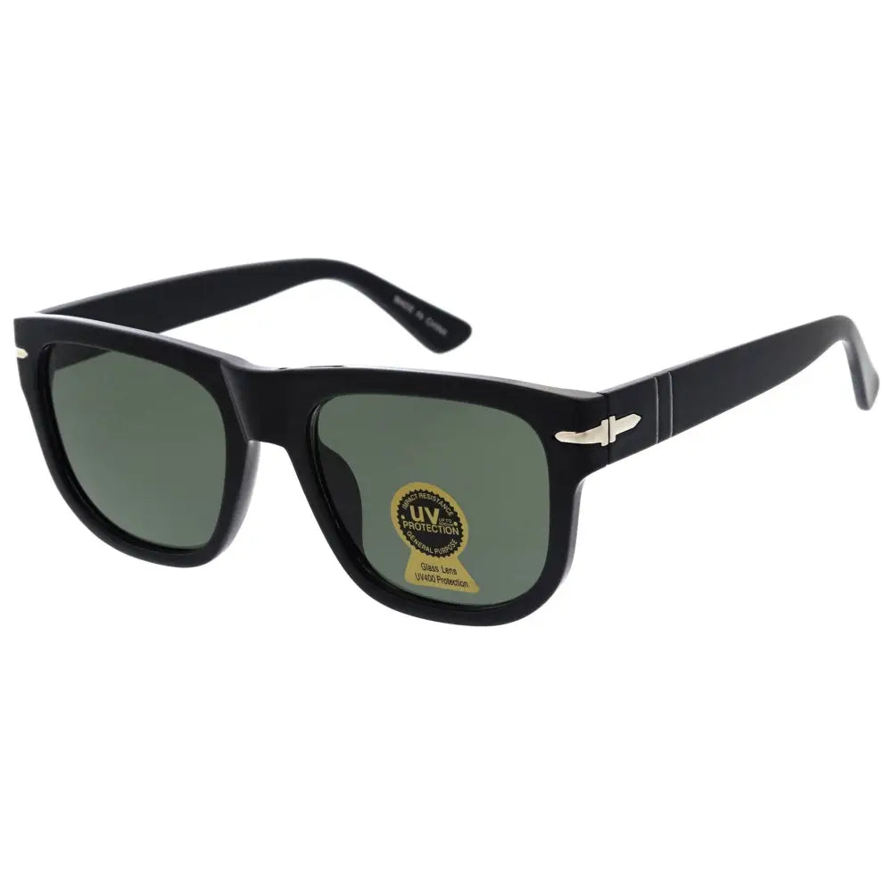 Plastic sunglasses for men with a clean design and comfortable fit.