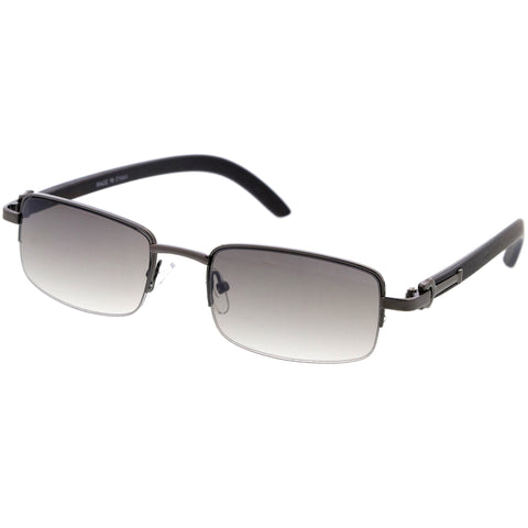 W3135 - Metal Half Rim Wholesale Sunglasses